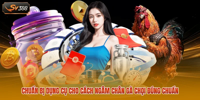 Chuẩn bị dụng cụ cho cách ngâm chân gà chọi đúng chuẩn
